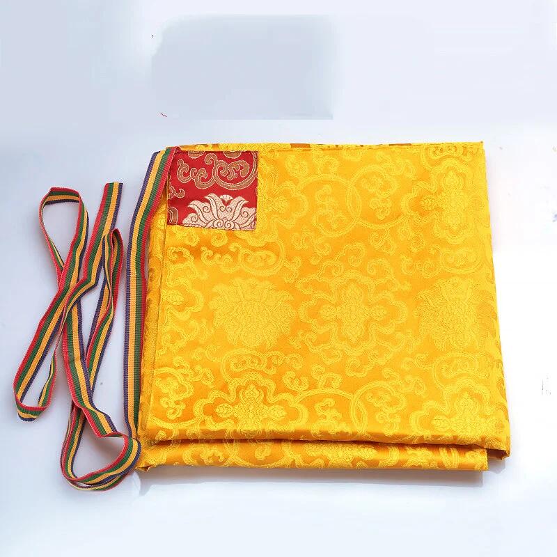 Home Textile - Tibet Sarı Mandala Desenli Brokar Jakar